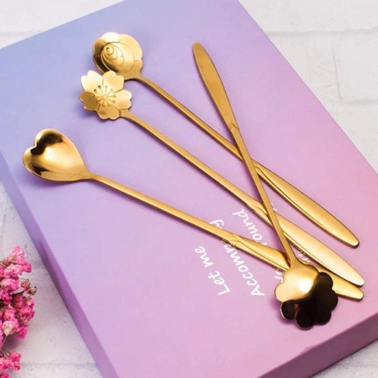 4 pcs Golden Spoon Set Kitchenware