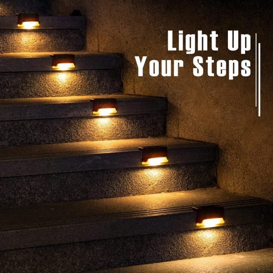 4 pcs Solar Step Light Outdoor