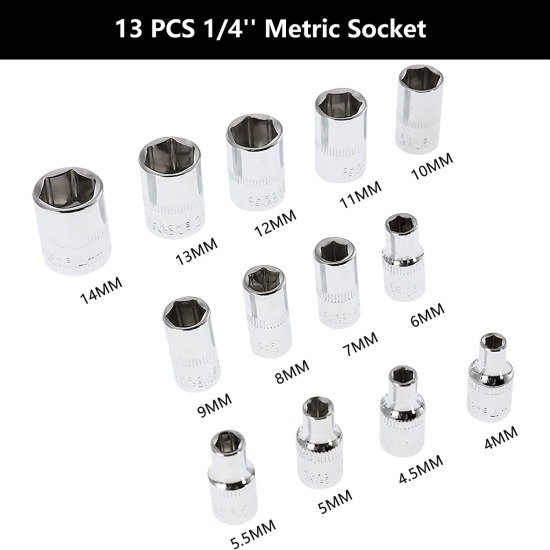 46 in 1 Tool Kit Socket Set Automotive