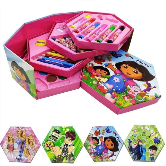 46 piece color box For Kids  Office & Stationery