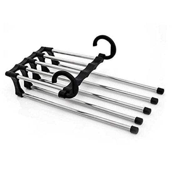 5 in 1 Foldable Hanger Pant Hanger Steel Hanger Home Improvement