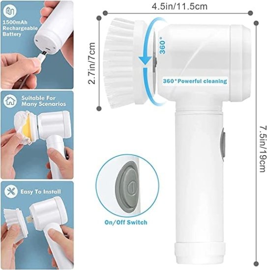 5 in 1 Usb Magic Brush Cleaning Accessories