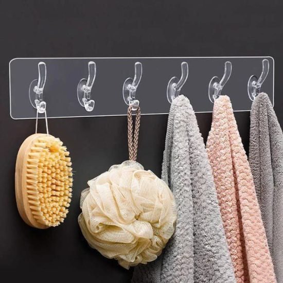 6 Pcs Self Adhesive Hook Sticker 