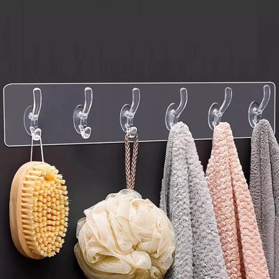 6 Pcs Self Adhesive Hook Sticker 