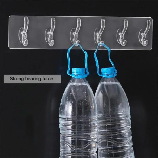 6 Pcs Self Adhesive Hook Sticker Home Improvement