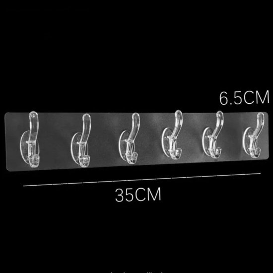 6 Pcs Self Adhesive Hook Sticker Home Improvement