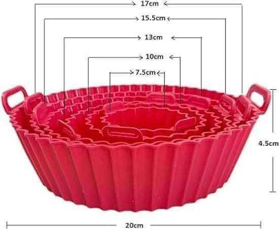 6 pcs air fryer silicone pot Home & Kitchen