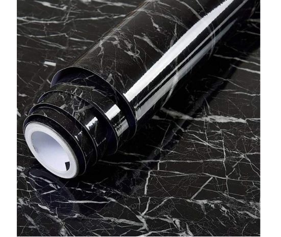 60x200 cm Black Marble Foil Roll  Home Improvement