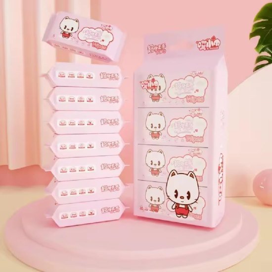 64 pcs Mini Wet Wipes Disposable Travelling Tissue Personal Care