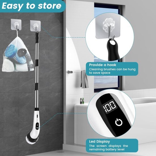 9 In 1 Spin Scrubber Cleaning Brush Mop Cleaning Accessories