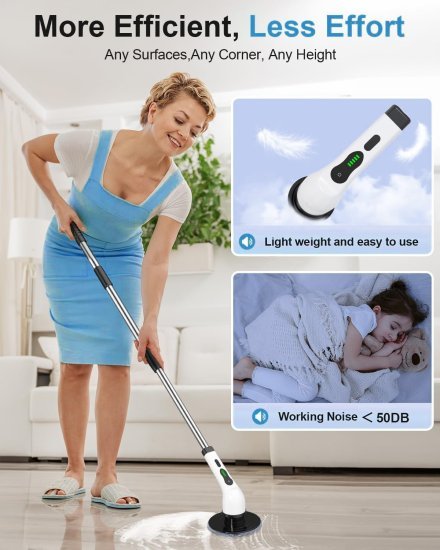 9 In 1 Spin Scrubber Cleaning Brush Mop Cleaning Accessories