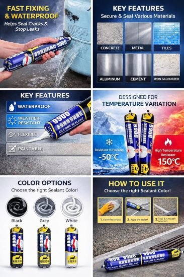 9900 Waterproof Silicone Sealant Outdoor
