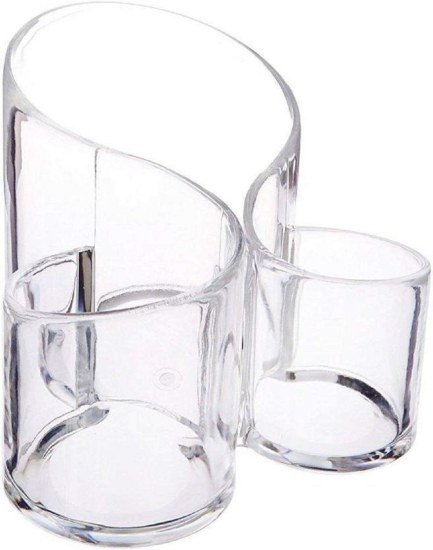 Acrylic Cosmetic Organiser Holder 3 Compartment  cosmetic Bags