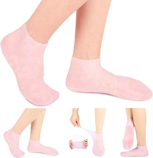 Aloe Silicone Heel Moisturizer Socks  Health and Personal Care