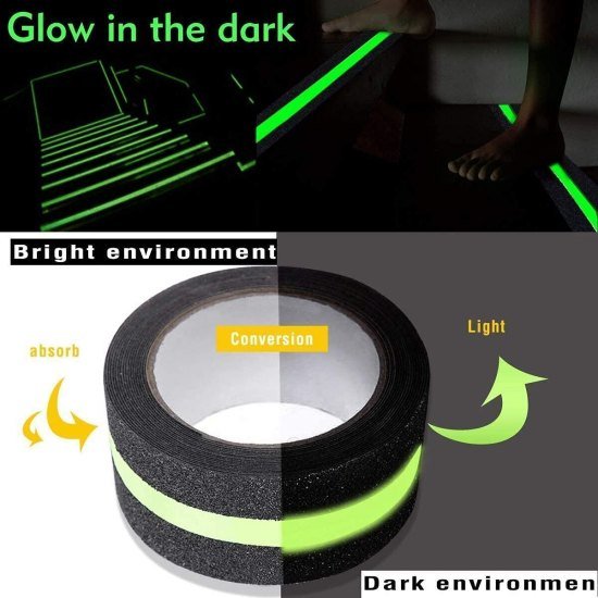 Anti Slip Glow Tape 5cmX5mtr Home Improvement