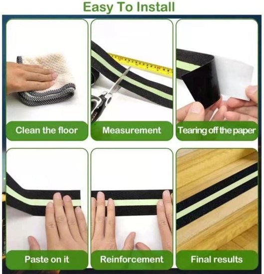 Anti Slip Glow Tape 5cmX5mtr Home Improvement