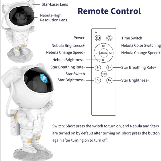 Astronaut Star Projection Light Home Improvement