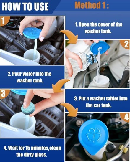 Car Glass Cleaner Tablet 1pcs Outdoor