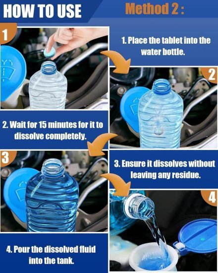 Car Glass Cleaner Tablet 1pcs Outdoor