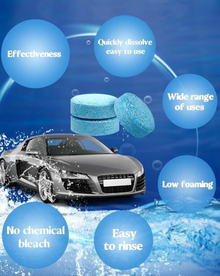 Car Glass Cleaner Tablet 1pcs Outdoor