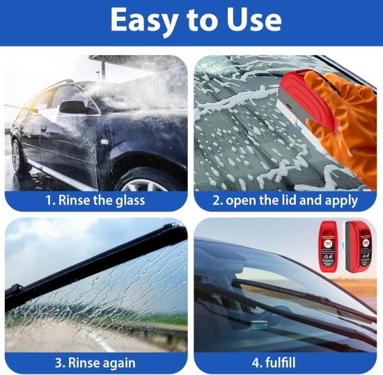 Car Glass Oil Film Cleaner Brush Cleaning Accessories