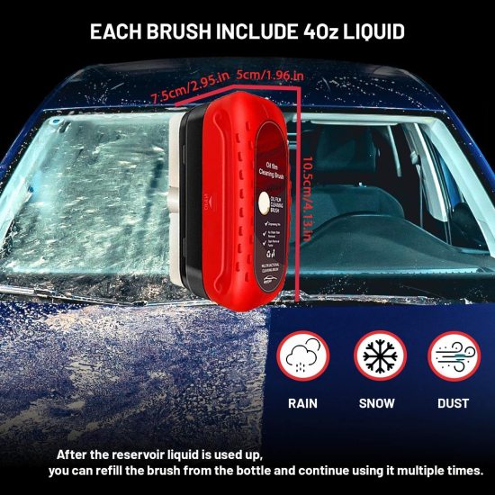 Car Glass Oil Film Cleaner Brush Cleaning Accessories