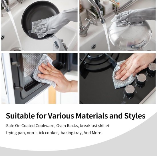 Dish Washer steel Cloth Cleaning Accessories