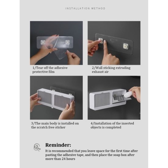 Double Soap Box with Lid Bathroom Accessories