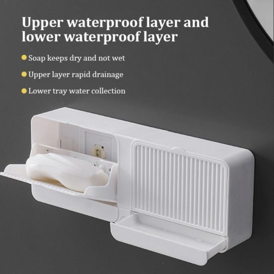Double Soap Box with Lid Bathroom Accessories