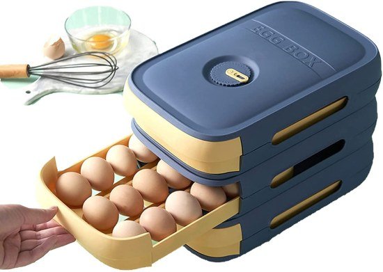 Egg Storage Drawer Box Home and Kitchen