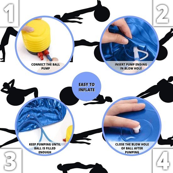 Exercise Gym Ball 75cm with Pump Gym accessories