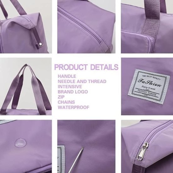 Foldable travel Duffel Bag with pocket Travelling Bags