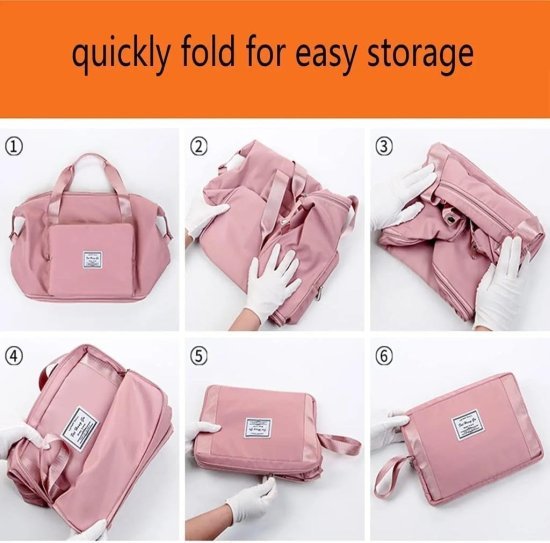 Foldable travel Duffel Bag with pocket Travelling Bags