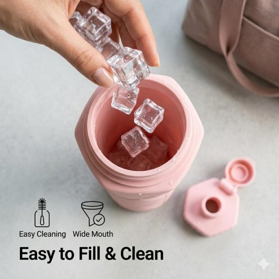 Folding Silicone Water Bottle Outdoor