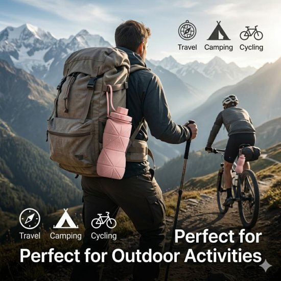 Folding Silicone Water Bottle Outdoor