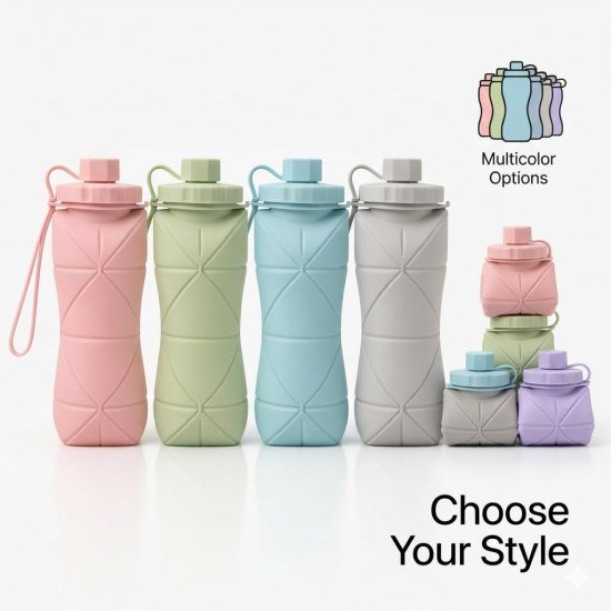 Folding Silicone Water Bottle Outdoor