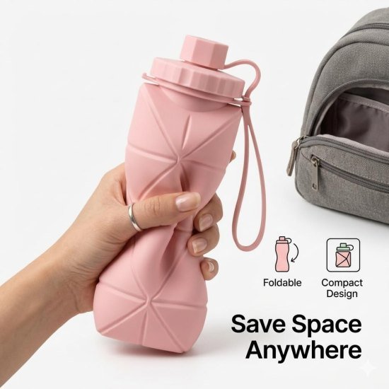 Folding Silicone Water Bottle Outdoor