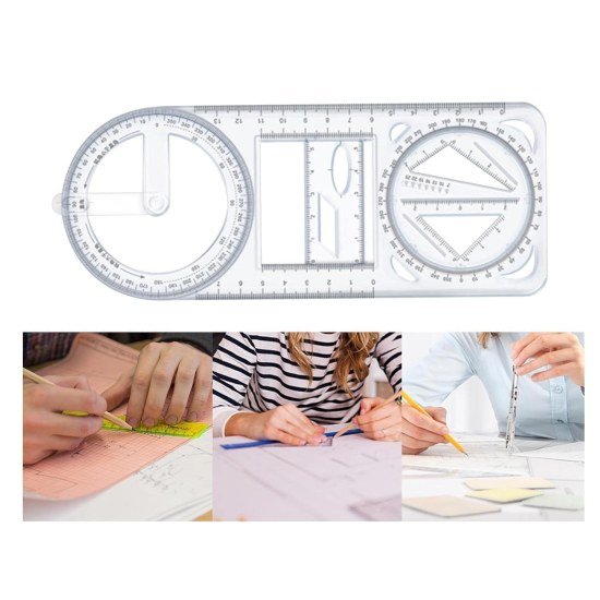 Geometric Drawing Stencil Ruler Office & Stationery