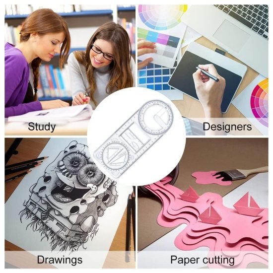 Geometric Drawing Stencil Ruler Office & Stationery