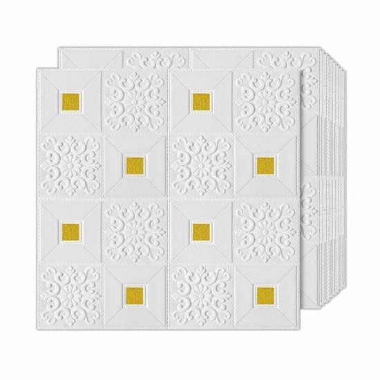 Golden tikdi  3D Brick Foam Wallpaper 