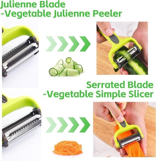 Green 3 in 1 Blade Peeler Kitchenware