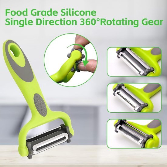 Green 3 in 1 Blade Peeler Kitchenware