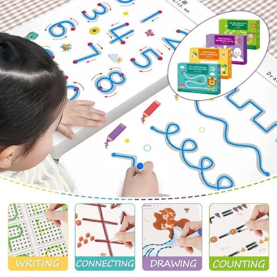 Hand Writing Pen Control Training Practice Book 64 page Office & Stationery