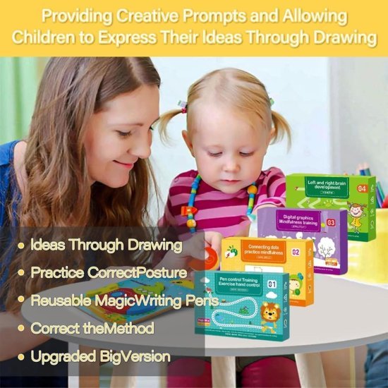 Hand Writing Pen Control Training Practice Book 64 page Office & Stationery