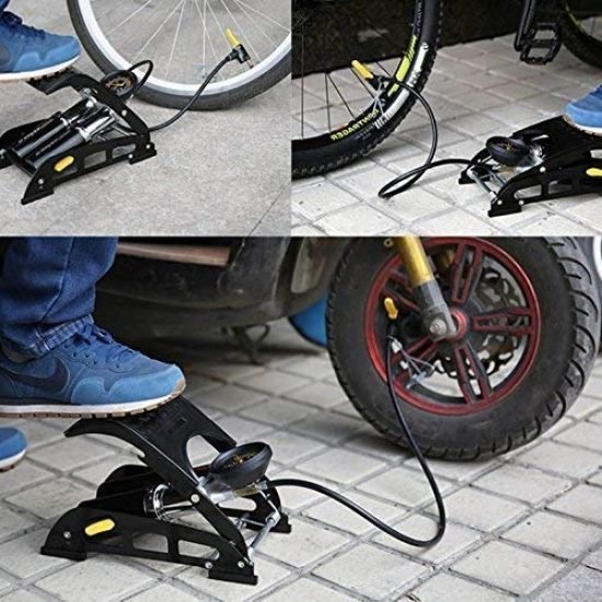 Heavy Double Barrel Foot Pump Automotive