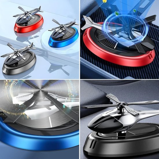 Helicopter Solar Car Air Freshener Outdoor