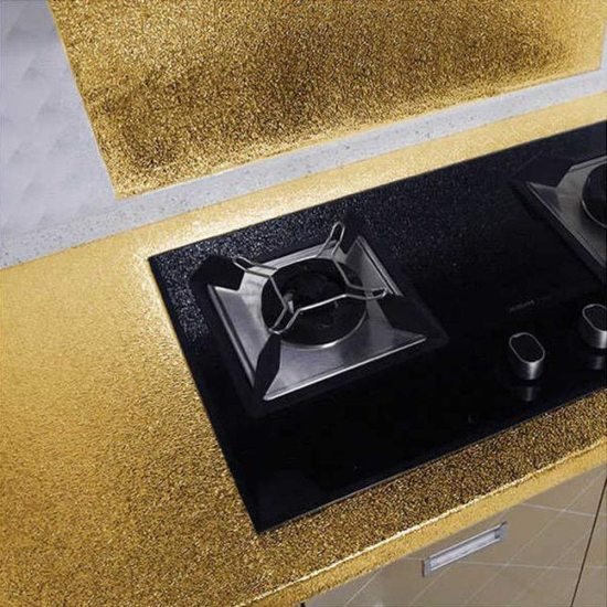 200x60 cm Golden Foil Zigzag Home & Kitchen