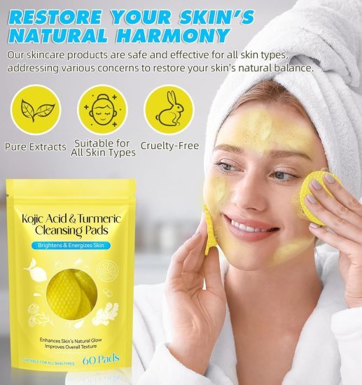 Kojic Acid and Turmeric Cleansing Pads Personal Care
