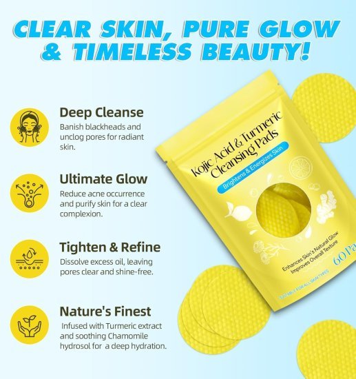Kojic Acid and Turmeric Cleansing Pads Personal Care