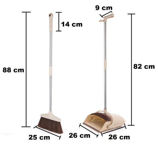 Dust Pan with Broom Cleaning Accessories